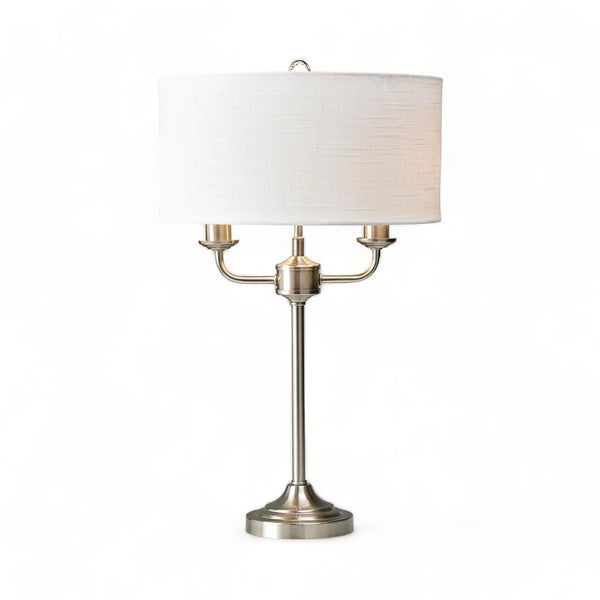 Satin Nickel Grantham Table Lamp 54cm