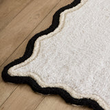 Scallop Absorbent Bath Mat 50 x 80cm - Scallop Bath Mat In Monochrome 50 X 80Cm - Default Title 3