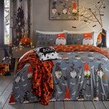 Scary Gonks Halloween Glow in the Dark Duvet Cover Set - Scary Gonks Halloween Duvet Cover Set In Grey 4