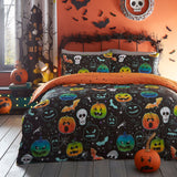 Scary Pumpkins Halloween Microfibre Duvet Cover Set