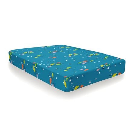 Sea Life Kids Ocean Print Single 25cm Deep Fitted Sheet