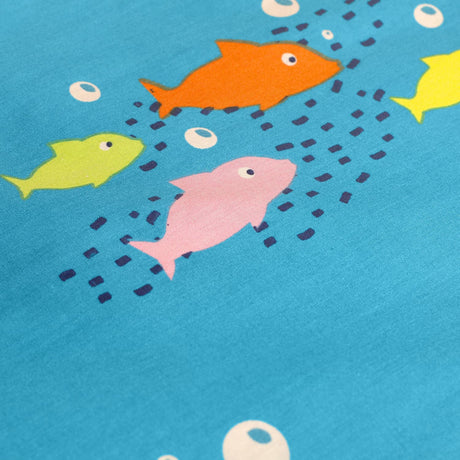 Sea Life Kids Ocean Print Single 25cm Deep Fitted Sheet - Sea Life 25Cm Deep Fitted Bed Sheet In Multicolour 2