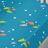 Sea Life Kids Ocean Print Single 25cm Deep Fitted Sheet - Sea Life 25Cm Deep Fitted Bed Sheet In Multicolour 3