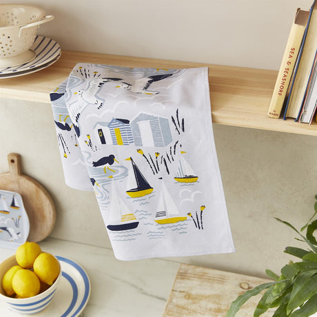 Ulster Weavers Seashore Cotton Textiles Tea Towel - Seashore Cotton Tea Towel In Blue 2