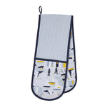 Ulster Weavers Seashore Cotton Textiles Double Oven Glove - Seashore Double Oven Glove In Blue 2
