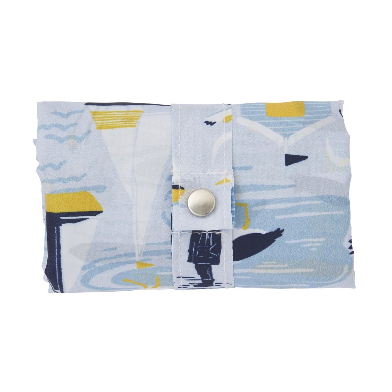 Ulster Weavers Seashore Packable Shopping Bag - Seashore Foldable Tote Bag Medium In Blue 3