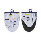 Ulster Weavers Seashore Cotton Textiles Microwave Mitts Pair - Seashore Microwave Mitts Pair In Blue 2