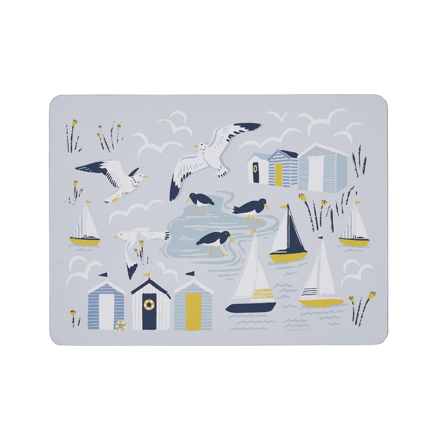 Ulster Weavers Seashore Cotton Textiles Placemat 4 Pack - Seashore Placemat 4 Pack In Blue 2