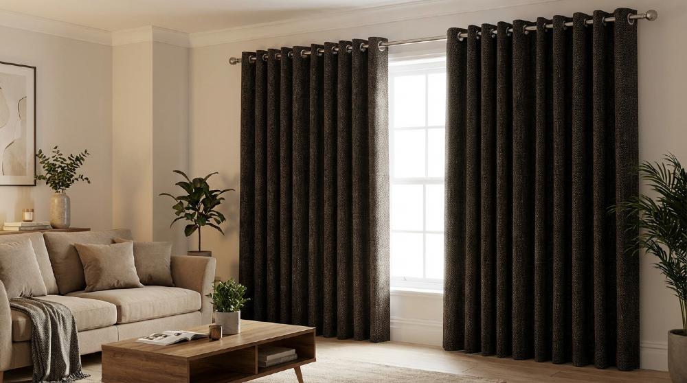 Sevilla Made to Measure Curtains Nero