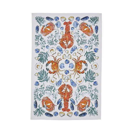 Ulster Weavers Shellfish Tea Towel - Shellfish Cotton Tea Towel In Green 2