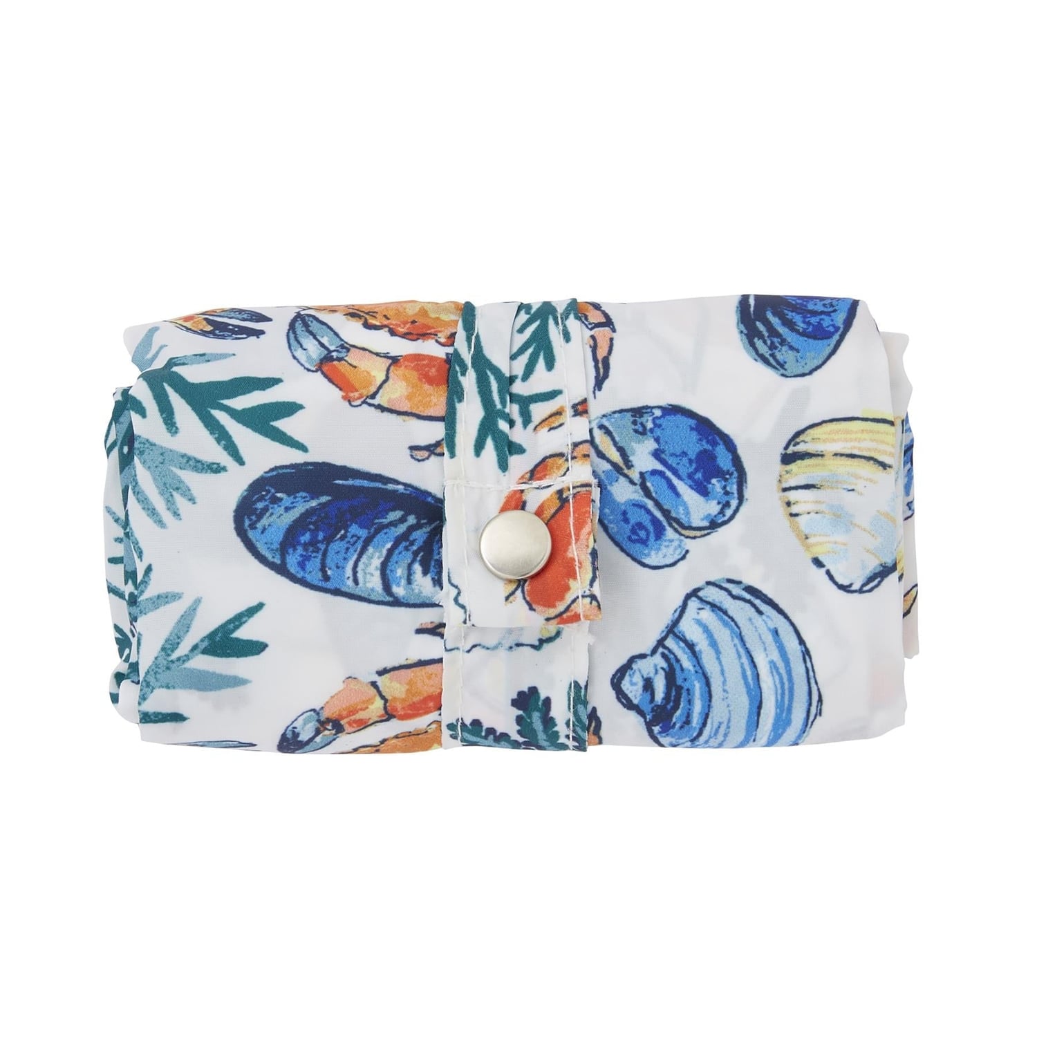 Ulster Weavers Shellfish Packable Shopping Bag - Shellfish Foldable Tote Bag Medium In Green 2