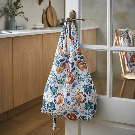 Ulster Weavers Shellfish Packable Shopping Bag - Shellfish Foldable Tote Bag Medium In Green 3