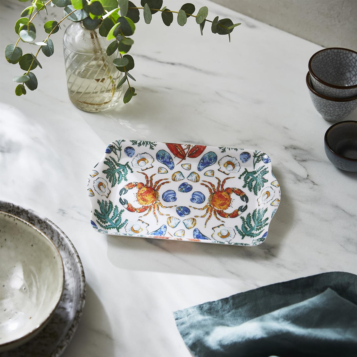 Ulster Weavers Shellfish Scatter Tray - Shellfish Scatter Tray In Green 2