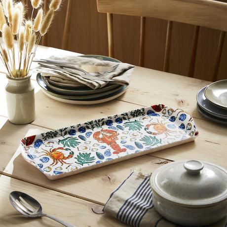 Ulster Weavers Shellfish Small Tray - Shellfish Small Serving Tray In Green 2