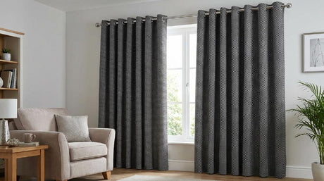 Sicily Made to Measure Curtains Black