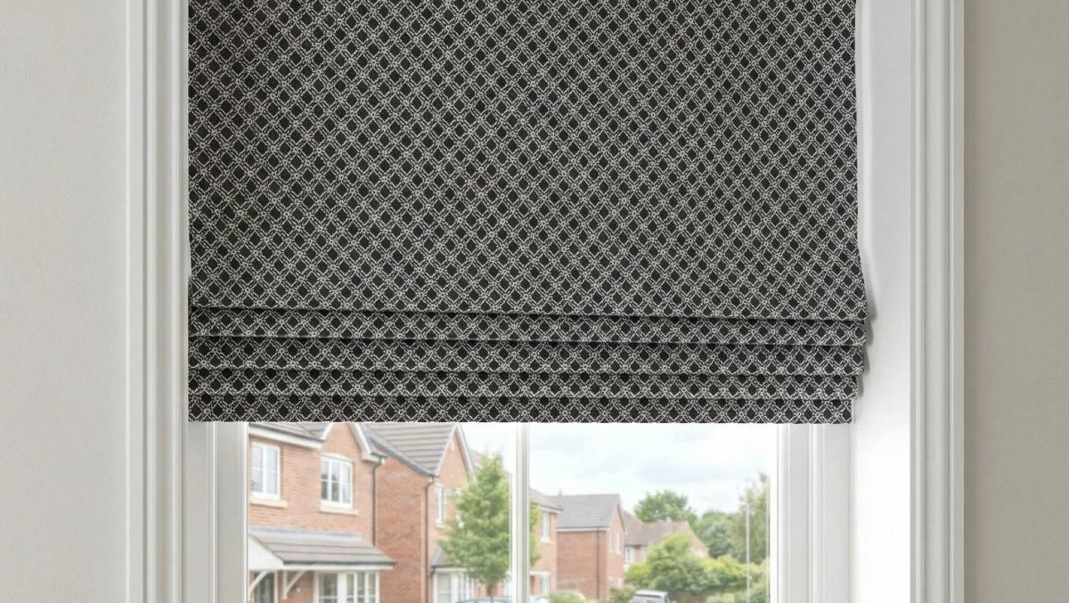 Sicily Made to Measure Roman Blind Black