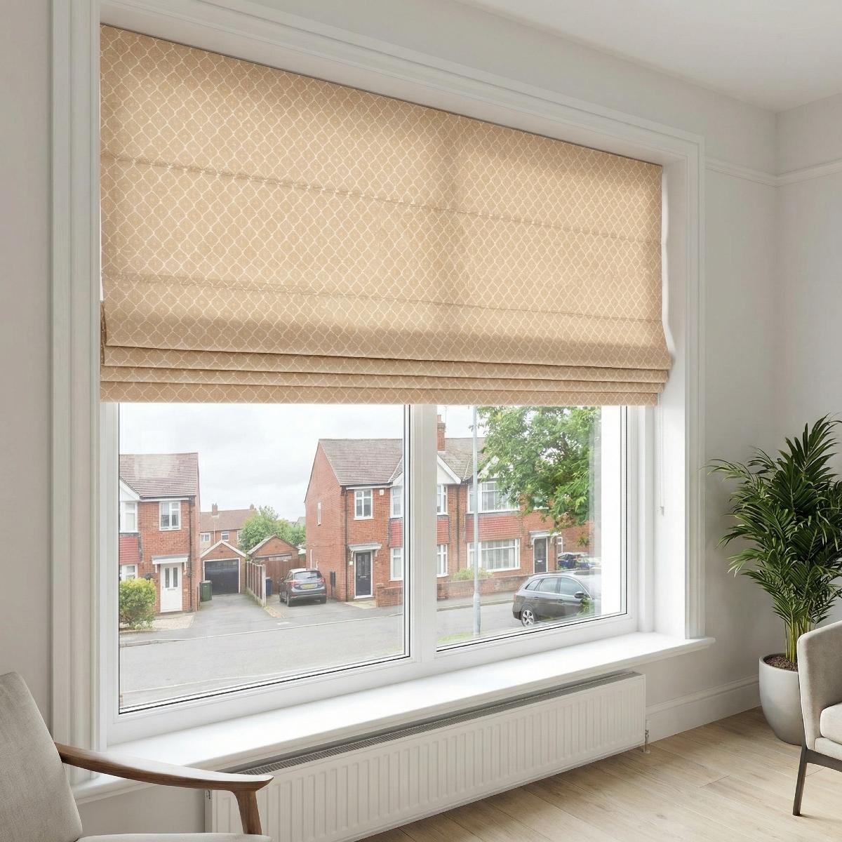 Sicily Made to Measure Roman Blind Mocha
