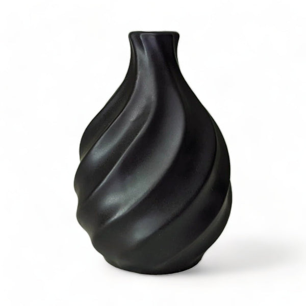 Silhouette Swirl Bud Vase Black 13cm