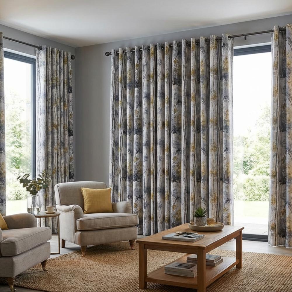 Silver ­Birch Shadow fabric sample
