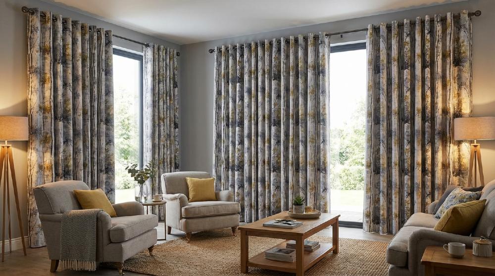 Silver ­Birch Made to Measure Curtains Shadow