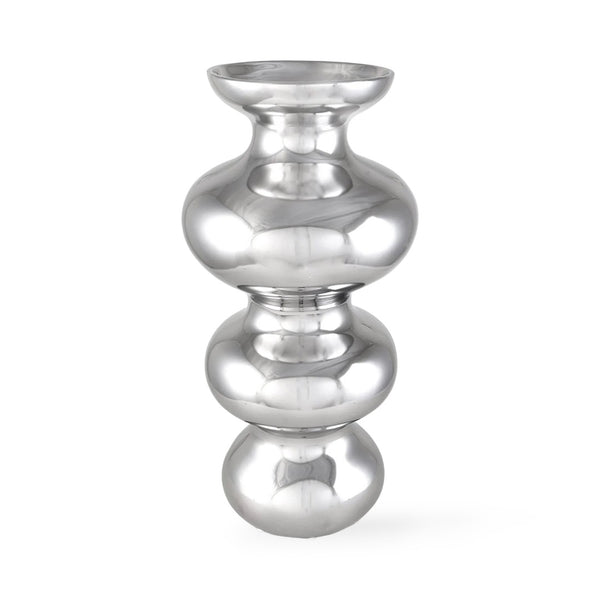 Silver Ceramic Bubble Vase