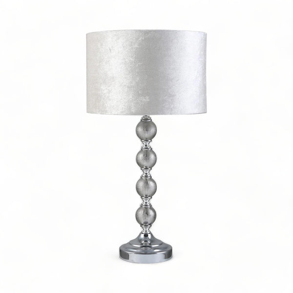 Silver Four Ball Table Lamp 53cm