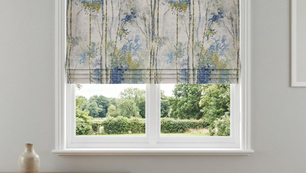 Silver ­Birch Made to Measure Roman Blind Larkspur