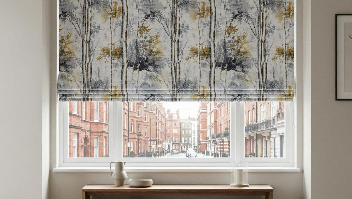 Silver ­Birch Made to Measure Roman Blind Shadow