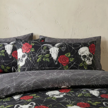 So Soft Skulls & Roses Duvet Cover Set 2