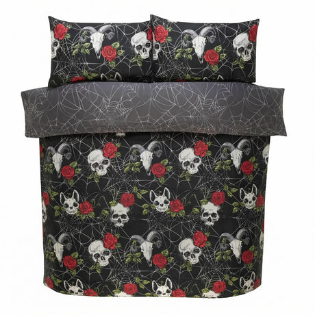 So Soft Skulls & Roses Duvet Cover Set 4