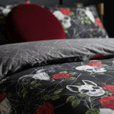 Skulls & Roses Duvet Cover Set by Rapport Home