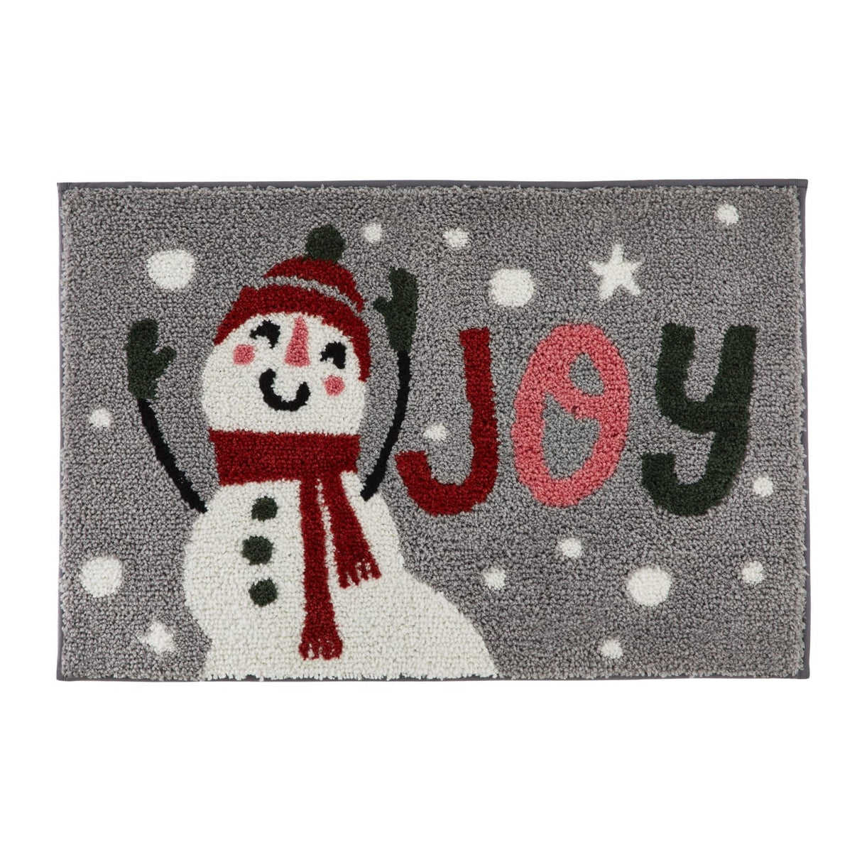 Snowman Christmas Festive Bath Mat - Snowman Christmas Bath Mat In Grey 50 X 80Cm 2