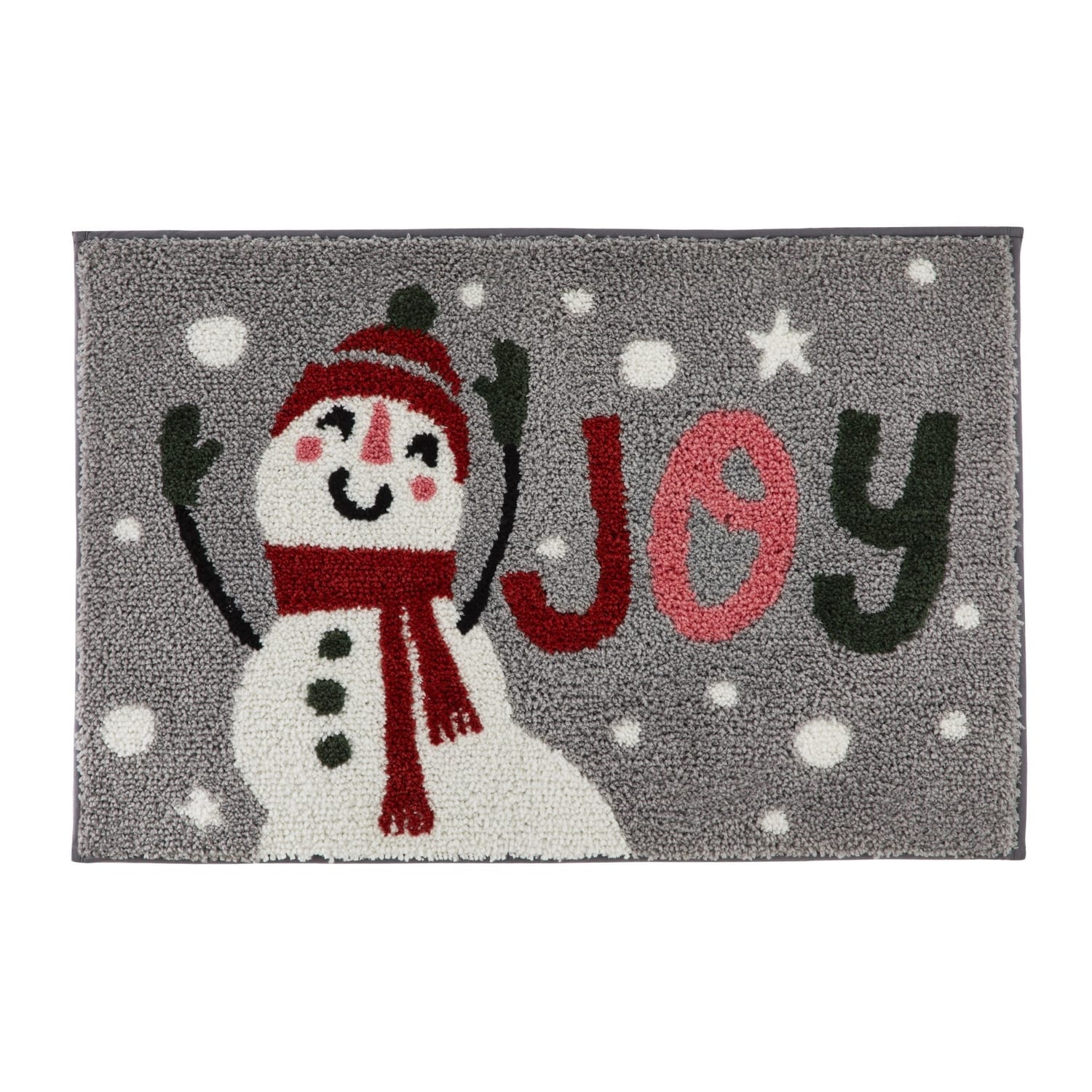 Snowman Christmas Festive Bath Mat - Snowman Christmas Bath Mat In Grey 50 X 80Cm 2