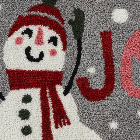 Snowman Christmas Festive Bath Mat - Snowman Christmas Bath Mat In Grey 50 X 80Cm 3