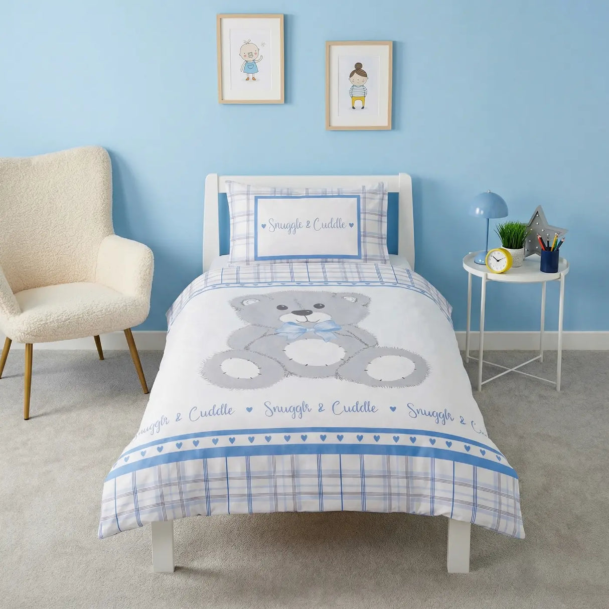 Snuggle & Cuddle Duvet Cover Set - Blue