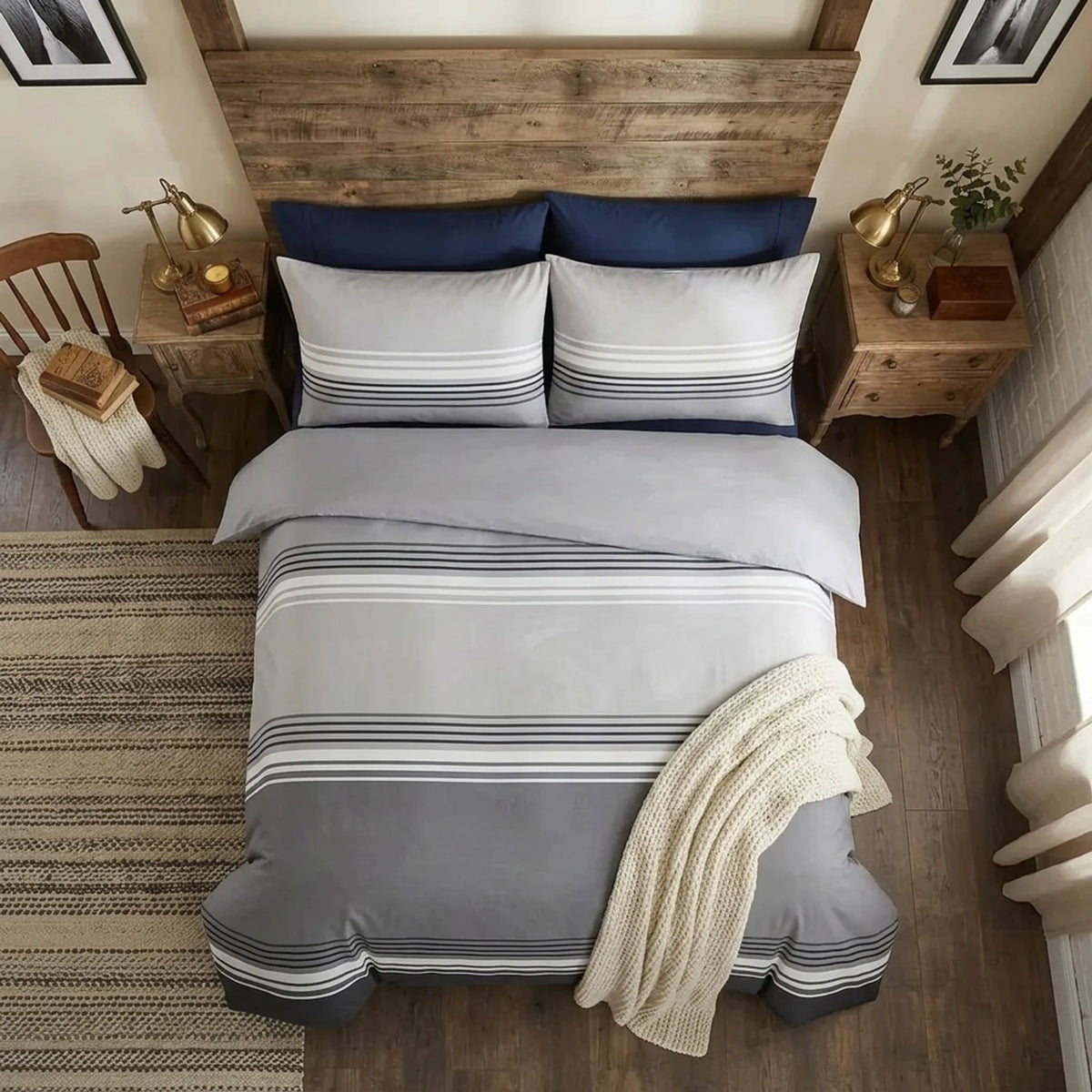 So Soft Chicago Grey Duvet Cover Bedding Set-4
