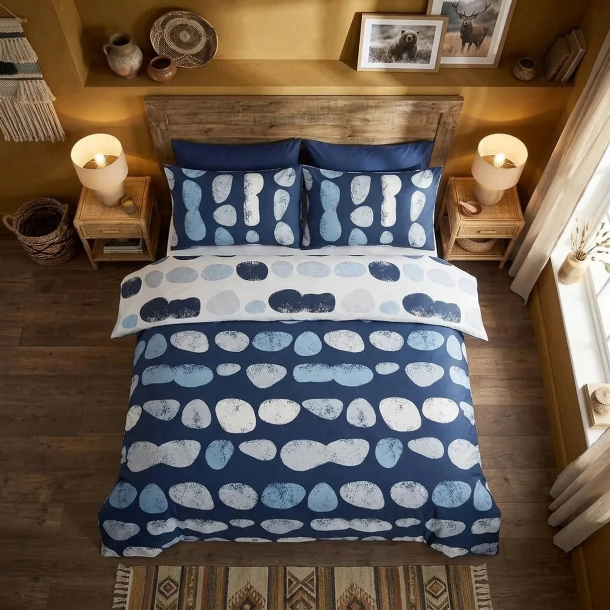 So Soft Truro Blue Duvet Cover Bedding Set-3