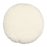 Soleil Embroidered Sun Yellow Cotton Round Filled Cushion - Soleil Round Cushion In Yellow 3