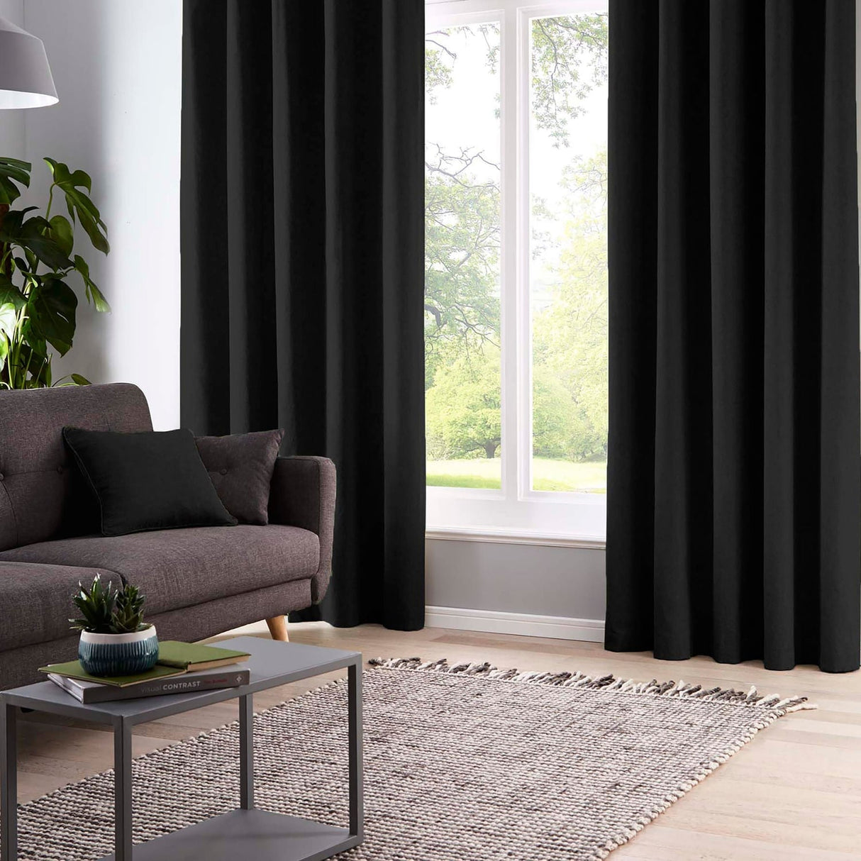 Sorbonne Cotton Cushion Cover 43cm x 43cm (17" x 17") - Black - Sorbonne Cushion In Black 43 X 43Cm 2