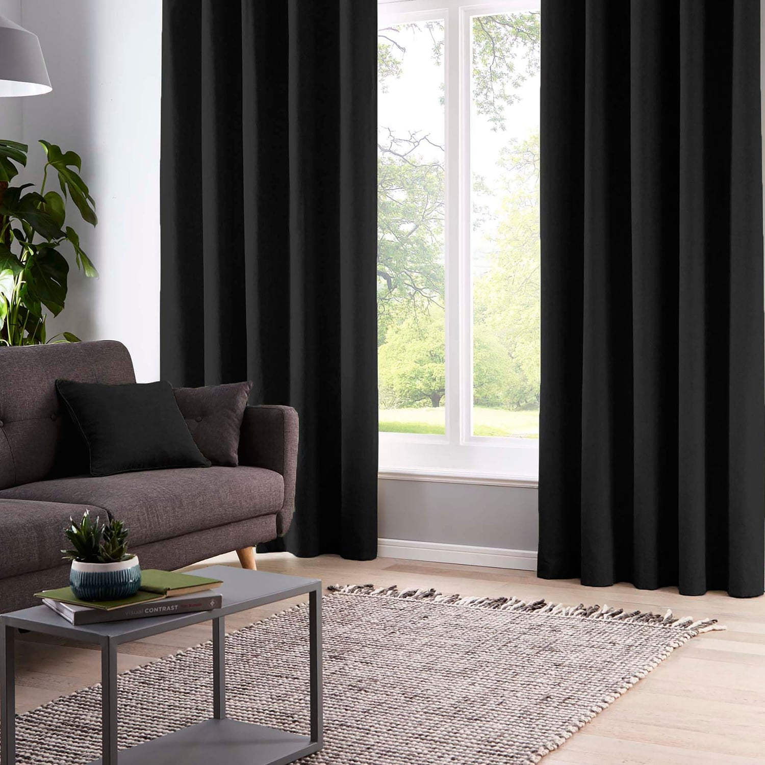 Sorbonne Cotton Cushion Cover 43cm x 43cm (17" x 17") - Black - Sorbonne Cushion In Black 43 X 43Cm 2