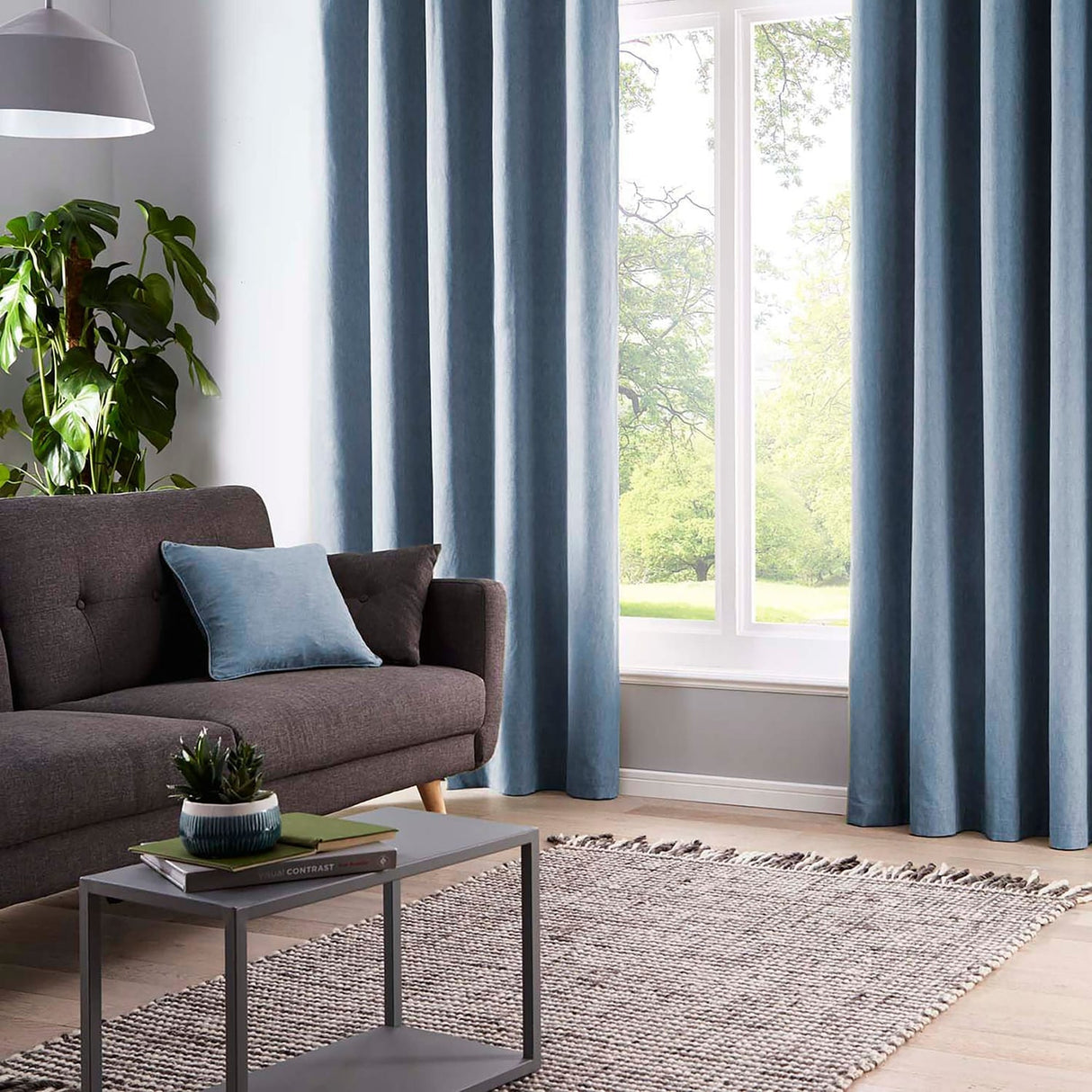 Sorbonne Cotton Cushion Cover 43cm x 43cm (17" x 17") - Light Blue - Sorbonne Cushion In Light Blue 43 X 43Cm 2