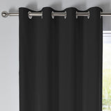 Sorbonne Cotton Lined Eyelet Curtains - Black Light Filtering Printed - Sorbonne Eyelet Curtains In Black 2