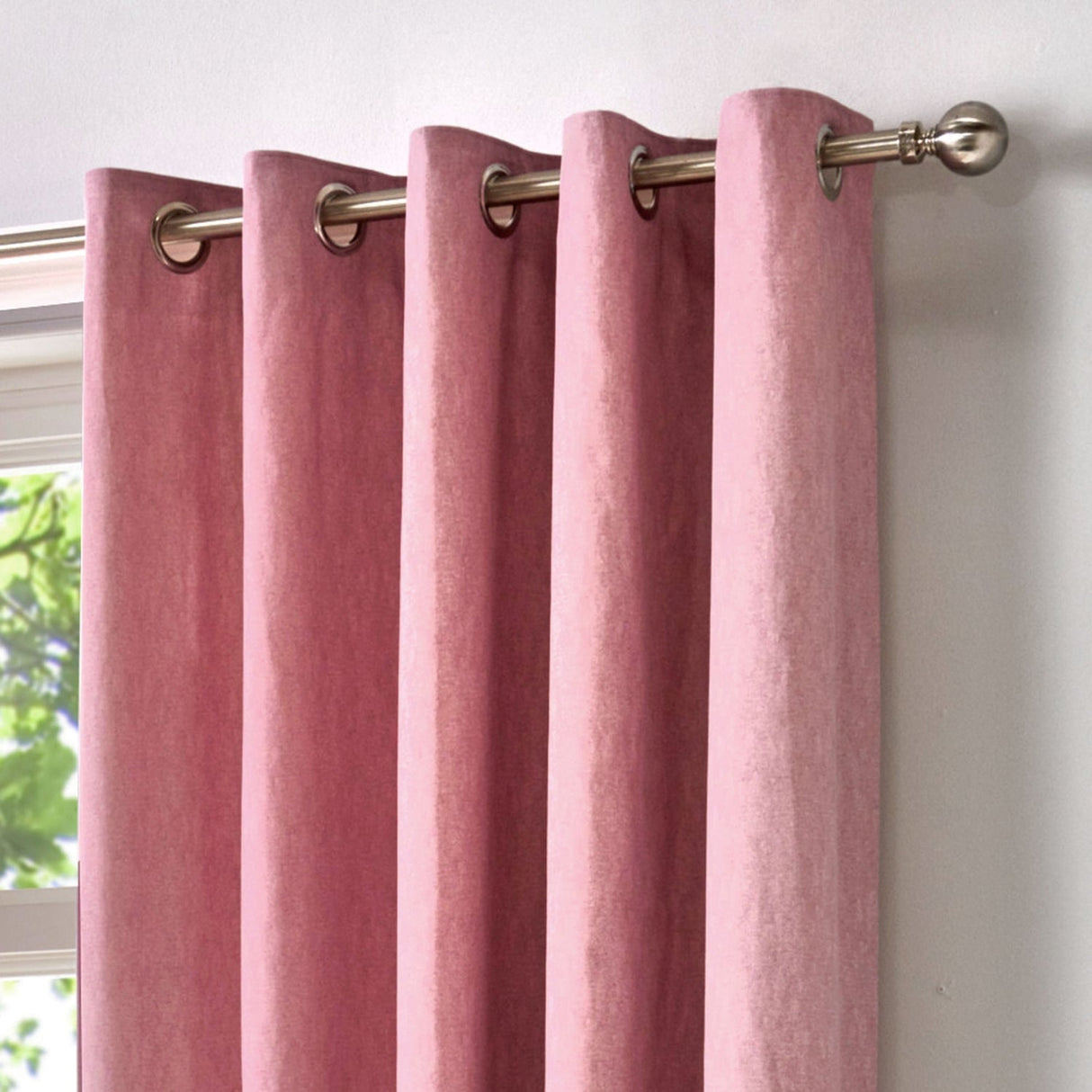 Sorbonne Cotton Lined Eyelet Curtains - Blush Light Filtering - Sorbonne Eyelet Curtains In Blush 3