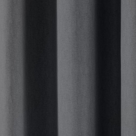 Sorbonne Cotton Lined Eyelet Curtains - Charcoal Light Filtering - Sorbonne Eyelet Curtains In Charcoal 2