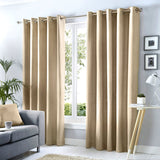 Sorbonne Cotton Lined Eyelet Curtains - Natural Light Filtering