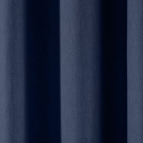 Sorbonne Cotton Lined Eyelet Curtains - Navy Light Filtering - Sorbonne Eyelet Curtains In Navy 2