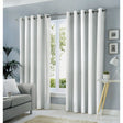 Sorbonne Cotton Lined Eyelet Curtains - White Light Filtering