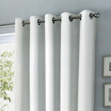 Sorbonne Cotton Lined Eyelet Curtains - White Light Filtering - Sorbonne Eyelet Curtains In White 3