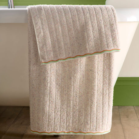 Speckle Rib 550 GSM Bathroom Towels - Natural