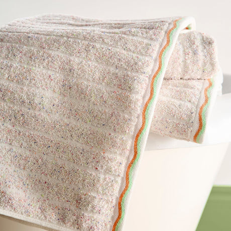 Speckle Rib 550 GSM Bathroom Towels - Natural - Speckle Rib Towels In Natural 4